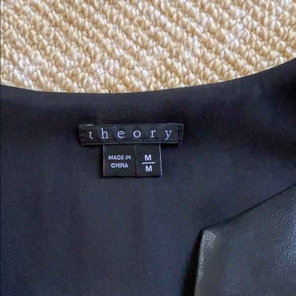 Black theory leather top - Picture 2 of 6